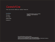 Tablet Screenshot of carnivalofcrue.com